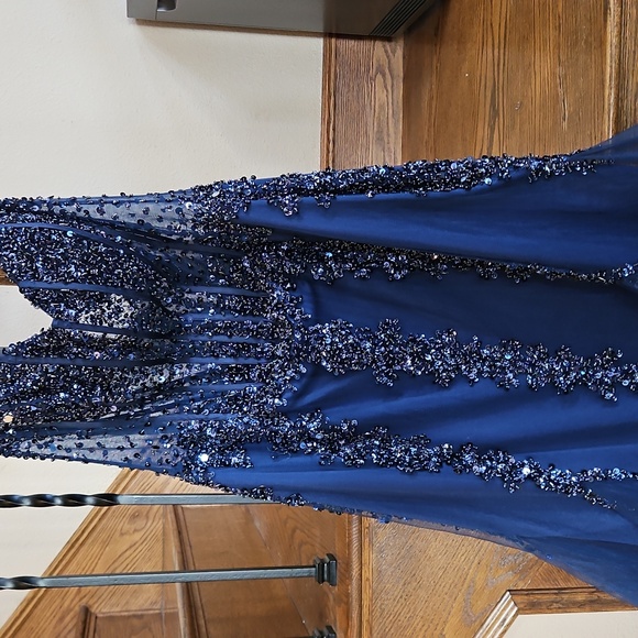 Jovani Royal Blue Formal Mermaid Dress - Picture 4 of 12